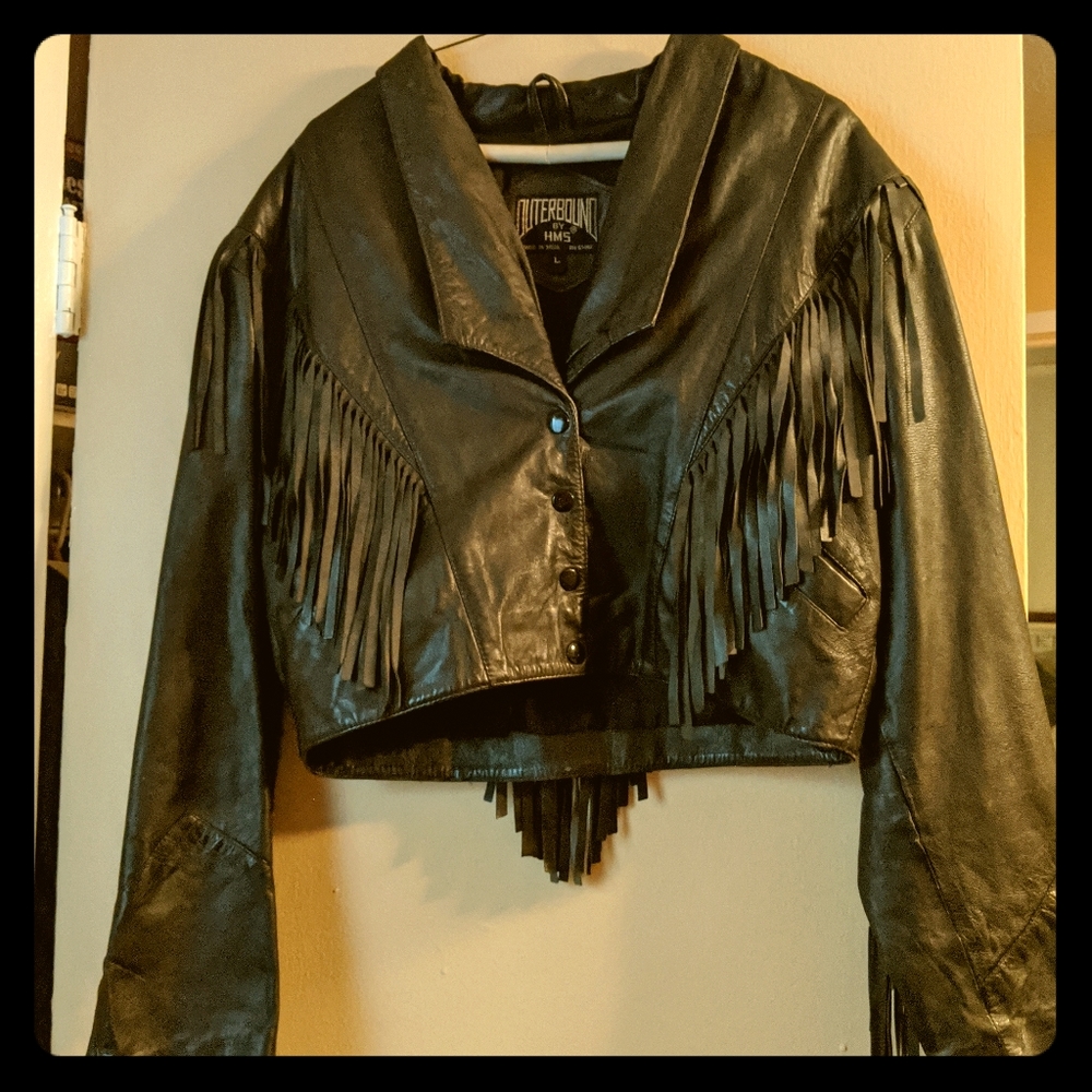 Outerbound leather biker jacket